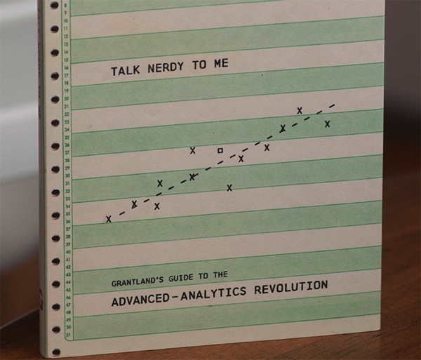 Talk Nerdy to Me: Grantland's Guide to the Advanced Analytics Revolution. Book cover design & photo by Jason Oberg.